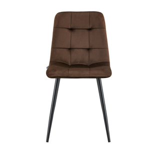 Modern Upholstered Velvet <b>Dining</b> <b>Chair</b> with High Back and <b>Black</b> Metal Legs, Nordic Side <b>Chair</b> for <b>Dining</b> Room, Restaurant & Cafe - Product Image 6