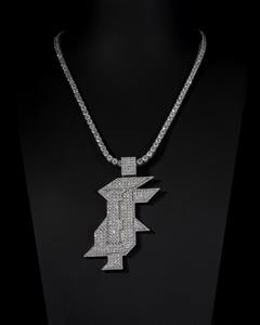 Cadena Cubana para Hombre con Moissanita VVS1, Plata de Ley 925 y Oro Blanco de 14K, Colgante Hecho a Mano, Estilo Hip Hop para Fiesta - Product Image 5