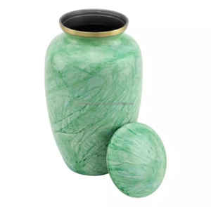 โกศโลหะอัลลอยสีเขียวคลาสสิกสำหรับผู้ใหญ่ที่ระลึกการเผาศพสไตล์อเมริกัน - Product Image 4