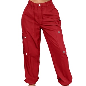 New Design Reasonable Prices Martial Multi-pockets Women Cargo Trousers Custom Loose Print Casual wear Women Cargo Trousers - Product Image 2
