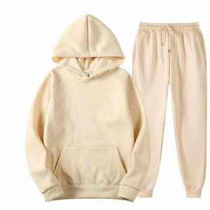 Survêtements personnalisés en gros avec logo, 100% coton, 400 g/m², ensemble sweat à capuche en molleton bouclette, survêtements amples et épais pour hommes - Product Image 6
