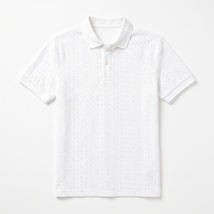 Polo pour homme en tissu ajouré d'été, respirant et décontracté, OEM ODM, vente en gros, usine, logo personnalisé, faible MOQ - Product Image 3