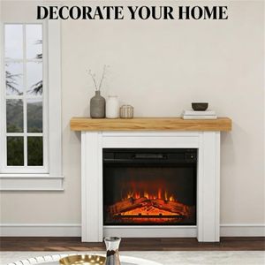 Caminetto Elettrico Moderno Autoportante con Design in Legno Naturale - Product Image 2