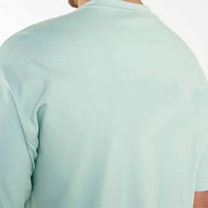 Camiseta de Cuello Redondo Verde Menta para Hombre, 100% Algodón, Manga Corta, Informal, Básica, Personalizada, de Secado Rápido, 220g - Product Image 5