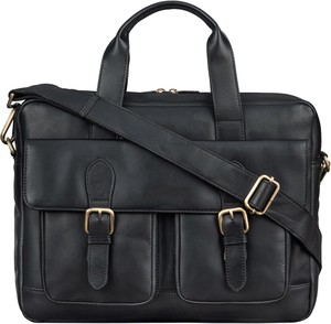 Maletín para Portátil de Cuero Negro Clásico de la Mejor Calidad, con Correa para el Hombro, Bolso de Oficina Resistente, de Proveedor Indio - Product Image 3