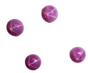 Rubis étoilé rond 6x6 mm 1,5 carat, cabochon poli créé en laboratoire avec effet étoile à 6 branches pour la fabrication de bijoux - Product Image 4