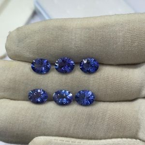 Hermosas Gemas Sueltas de Tanzanita Natural, Corte Oval Cóncavo de 6x8mm, Calibradas, Azules, Calidad AAAA, con Certificación IGI, Grado Mayorista de Tanzania - Product Image 6