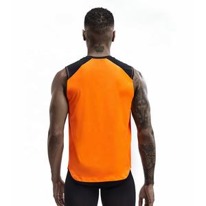 High Quality 100% Polyester Quick Dry Men's Gym Muscle Singlet Vest Customized Fitness Tank <b>Top</b> Stringer Vest - Product Image 6