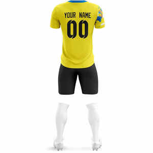 Uniforme de football pour hommes de qualité supérieure, léger, prix de gros, entièrement personnalisable, anti-plis. - Product Image 3