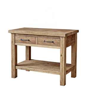 Meuble-lavabo de salle de bain avec vasque intégrée, tiroirs de rangement et étagère ouverte pour une décoration intérieure haut de gamme - Product Image 3