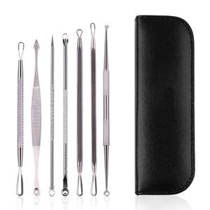 Kit de 7 Piezas para Extraer Puntos Negros y Espinillas, Herramienta de Eliminación de Acné por Succión al Vacío, Color Negro - Product Image 5