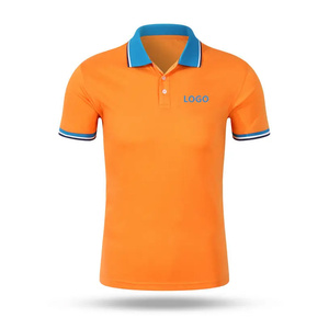 Logotipo bordado de algodón 100% de alta calidad para camisetas de Polo de golf para hombre, tela de lona lisa al por mayor personalizada para polos - Product Image 1