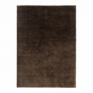 Tapis en laine moderne orné de filigranes en bronze, antidérapant, écologique, tufté à la main, à poils épais, pour salon - Product Image 1