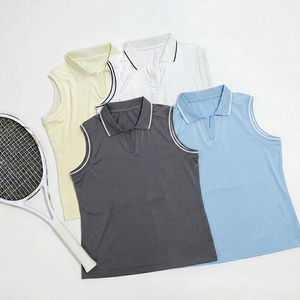 Quick Dry Women's <b>Golf</b> Polo Shirt <b>Sleeveless</b> Tennis Shirts Tennis Skirts Set Quick Dry Collared Activewea - Product Image 4