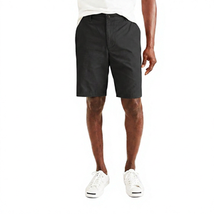 Shorts de bain vintage légers en coton 100% peigné et lavé, tissés, couleur unie, taille mi-haute, avec braguette zippée pour homme - Product Image 5
