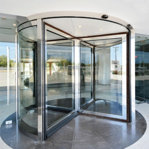 Porte tournante automatique pour hôtel, verre trempé imperméable, finition haut <span class=keywords><strong>de</strong></span> gamme et solution d'entrée intelligente pour bâtiments <span class=keywords><strong>de</strong></span> luxe - Product Image 2