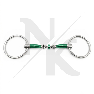 Bocados de equitación de calidad premium, nuevos, con rodillo y anillo suelto de acero inoxidable para uso en establos, marca Nafko Industry - Product Image 5