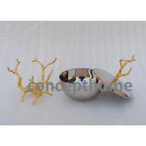 Frutero Metálico Decorativo para el Hogar, Recipiente Metálico para Frutos Secos, Decoración para Mesa de Comedor - Product Image 5