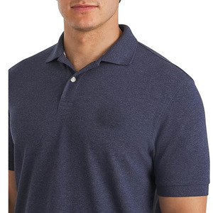 Polo pour homme gris fumé à manches courtes, décontracté, uni, en tissu respirant, logo personnalisé, OEM ODM disponible - Product Image 2