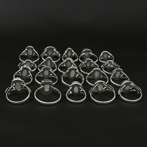 Wholesale Bismillah Gems Natural Rainbow Moonstone Women's Vintage Artisan Jewelry 925 Sterling <b>Silver</b> Plated Bezel <b>Set</b> <b>Rings</b> - Product Image 4