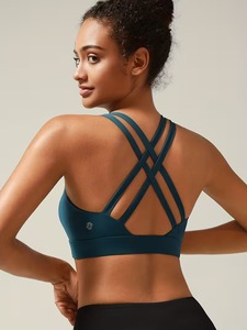 Women's Longline Fitness Sports Bra | Multi Strap Backless Workout Top | Seamless Compression Running Activewear Bralet - Product Image 4