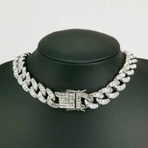 Collar de Cadena Chapado en Oro S925 con Moissanita, Corte Baguette, Estilo Hiphop, Unisex, para Uso Diario - Product Image 2