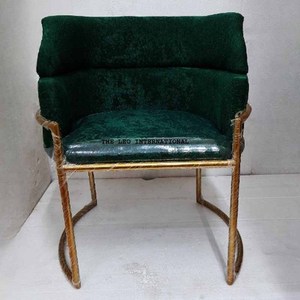 Chaises Ottomanes Modernes de Luxe avec Pieds en Métal Tissu Velours pour la Maison Restaurant Salle à Manger Meubles pour la Cuisine - Product Image 1