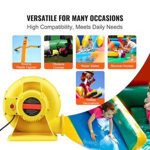 450W 0.6HP Portable Air Blower 1750Pa Commercial Pump Fan for <b>Inflatable</b> Bounce <b>House</b> 21V Voltage OEM Customizable - Product Image 6
