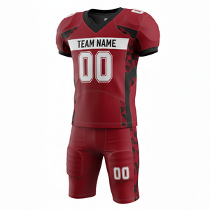 Ensemble de maillot et short de football américain personnalisé, respirant, à séchage rapide, antibactérien, anti-UV, avec position du logo sur le devant - Product Image 1