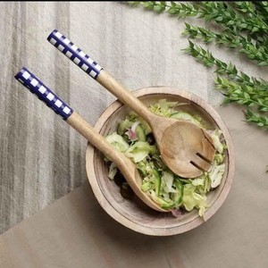 Wooden Salad Serving Spoon Set – Natural Wood <b>Fork</b> & Spoon Set for Kitchen, Dining & Eco-Friendly Tableware - Product Image 2