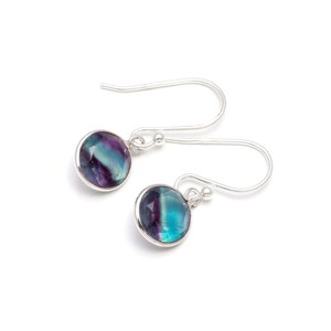 Pendientes de Fluorita Arcoíris, Plata de Ley 925, Chapados en Oro, Certificados por IGI, Piedras Preciosas Naturales Hechas a Mano, Joyería para Mujer, Venta al por Mayor - Product Image 2