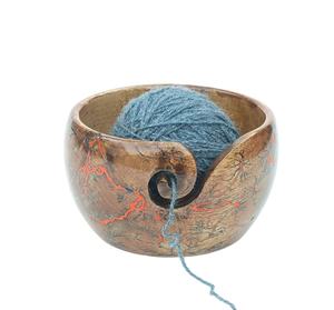 Cuenco de hilo Figura de Lichtenberg de madera Cuenco grande de madera de resina para tejer La mejor idea de regalo - Product Image 1