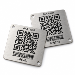 Etiquetas Metálicas con Código QR para Válvulas y Tuberías, Etiquetas de Identificación de Activos de Acero Inoxidable Personalizadas, Fabricante - Product Image 2
