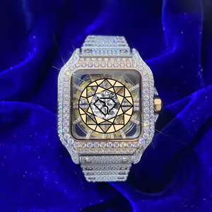 Reloj Mecánico de Lujo con Diamantes de Moissanita, Zafiro, Resistente al Agua 5 Bar, Acero Inoxidable, para Hombre - Product Image 1
