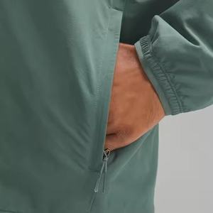 Chaquetas cortavientos impermeables de invierno con cremallera de un cuarto, ligeras, ecológicas, personalizables, para deportes al aire libre, venta al por mayor, gran éxito de ventas - Product Image 2