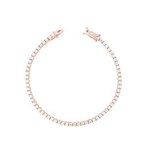 Pulseras de tenis de diamantes de 3 quilates, engaste de 4 puntas, 6.5 pulgadas, delicadas, minimalistas, al por mayor, apilables, oro de 10K, 14K, 18K, corte redondo, cultivados en laboratorio - Product Image 6