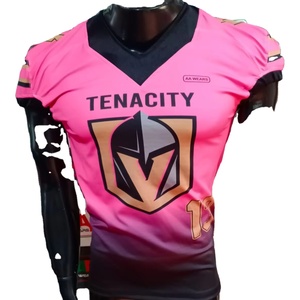 Maillot de football américain brodé taille plus respirant extensible sublimation pantalon rembourré manches courtes produits réels photos - Product Image 1