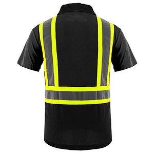 OEM Service Polyester Hi Vis Working Polo Shirts Solid Color Reflective <b>Roadway</b> <b>Safety</b> Workwear Clothes Polo Shirts - Product Image 2