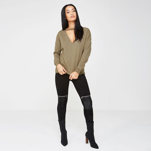 Sudadera Negra de Alta Calidad al por Mayor de 160g para Mujer, Diseño Único, Sudadera Transpirable de Última Tendencia - Product Image 2