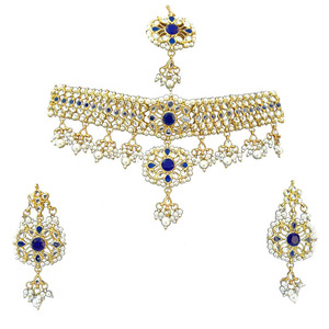 Conjunto de Collar y Pendientes Statement, Base de Cobre, Zirconia, Chapado en Oro de 18K, Hecho a Mano, Geométrico, Étnico, para Boda o Compromiso - Product Image 3