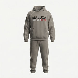 Ensemble de survêtement décontracté unisexe avec logo personnalisé imprimé, sweat à capuche et jogging, vêtements de sport, USA Europe Maluza UrbanFit Pro - Product Image 1