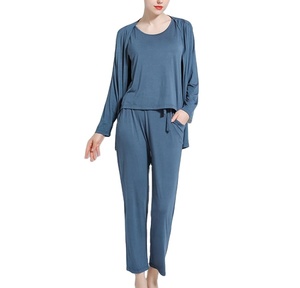 Women's Sleepwear Cotton <b>Pyjamas</b> Women Sleepwear Pijamas Woman Nighty Three-piece Sets - Product Image 2