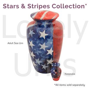 Urna de Cremación con Diseño de Estrellas y Franjas, Urna Patriótica de Aluminio para Cenizas de Adultos, Recuerdo Conmemorativo, Accesorios Funerarios Militares - Product Image 6