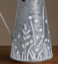 Handmade Sliverish Metal Galvanized Flower Pots <b>Vintage</b> Decorative Flower <b>Vase</b> For Home Office Table Decoration Gift Hot Sale - Product Image 2