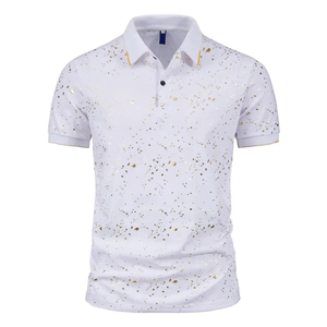 Polo pour homme 100 % coton de haute qualité, personnalisé, à manches courtes, col revers, respirant, vente en gros, impression décontractée pour homme - Product Image 3