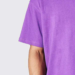 T-shirt tricoté pour homme, coupe oversize, style hip-hop, à épaules tombantes, manches classiques, couleur unie, en polyester/coton 220g, respirant et à séchage rapide - Meilleures ventes - Product Image 4