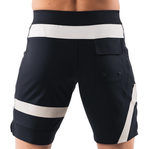 Shorts de Playa para Hombre, Color Azul Marino y Blanco, de Secado Rápido, con Cordón Ajustable, para Surf y Natación, Ropa Deportiva Acuática Premium - Product Image 2