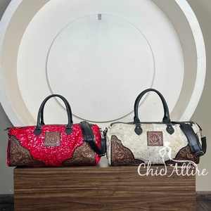 Super September Designer <b>Travel</b> Duffel <b>Bag</b> Hand Tooled Leather Business Outdoor Weekender <b>Bag</b> Genuine Cowhide Leather <b>Travel</b> <b>Bag</b> - Product Image 1