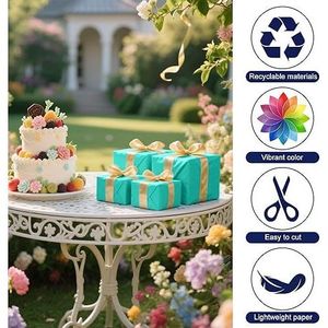 PLULON 60 Fogli di Carta Velina Teal 14 X 20 Pollici per Confezioni Regalo, Artigianato, Decorazioni per Feste - Product Image 1