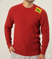Suéter de punto casual de lana sólida para hombre, con cuello tipo almohada, estampado digital personalizado, venta al por mayor para negocios, barato, para invierno